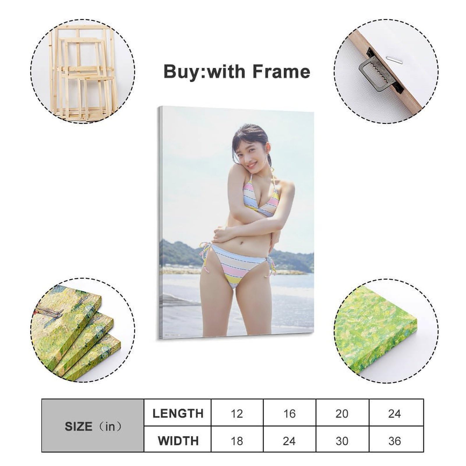 Amazon.co.jp: 蛭田愛梨写真集ポスター71 キャンバスアートポスター